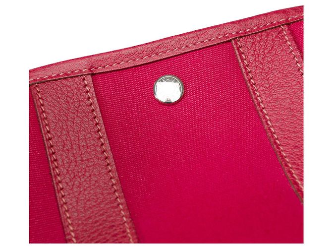 Garden Hermès Borsa HERMES in tela rossa - 101937 Rosso - vista 6