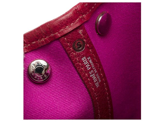 Garden Hermès Borsa HERMES in tela rossa - 101937 Rosso - vista 7