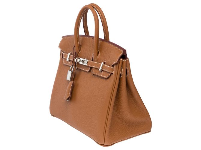 Hermès Sac HERMES Birkin 25 en Cuir Doré - 101932 - vue 5