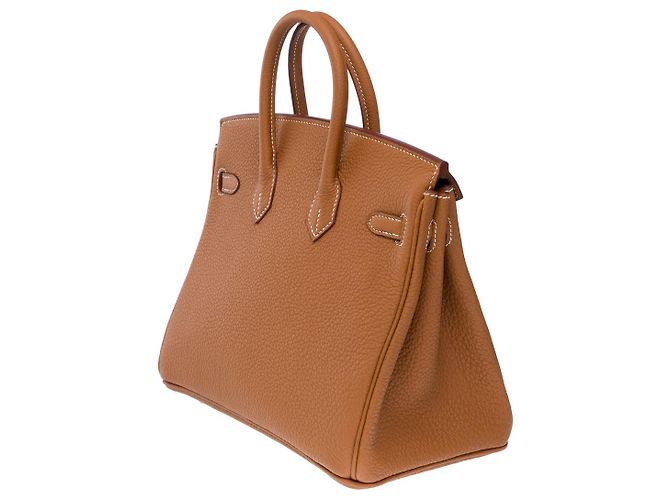 Hermès Sac HERMES Birkin 25 en Cuir Doré - 101932 - vue 6