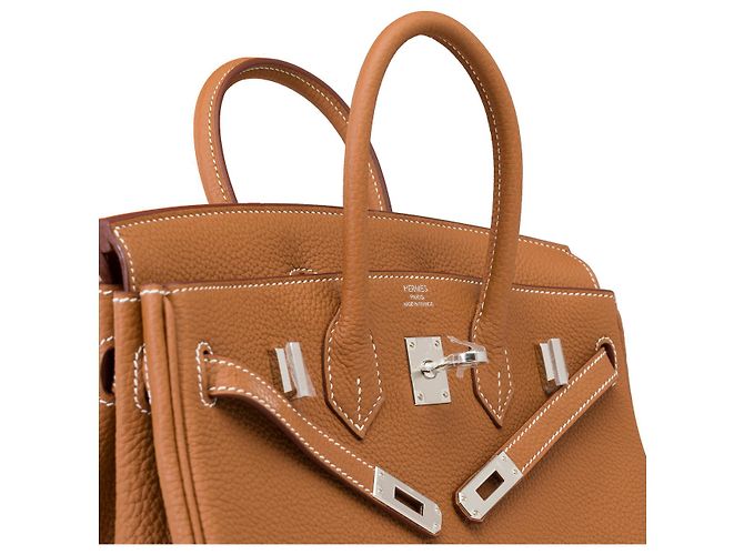 Hermès Sac HERMES Birkin 25 en Cuir Doré - 101932 - vue 7