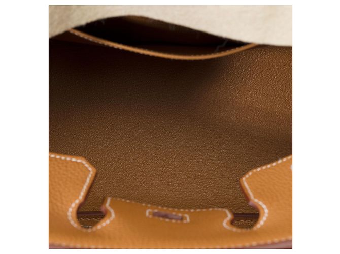 Hermès Sac HERMES Birkin 25 en Cuir Doré - 101932 - vue 9