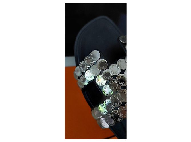 Hermès Edición limitada de Oran  Clavos de Silla Negro Hardware de plata - vista 11