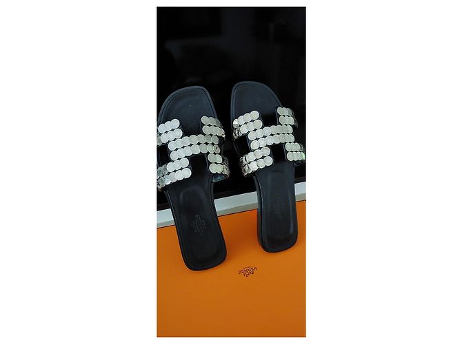 Hermès Edición limitada de Oran  Clavos de Silla Negro Hardware de plata - vista 14