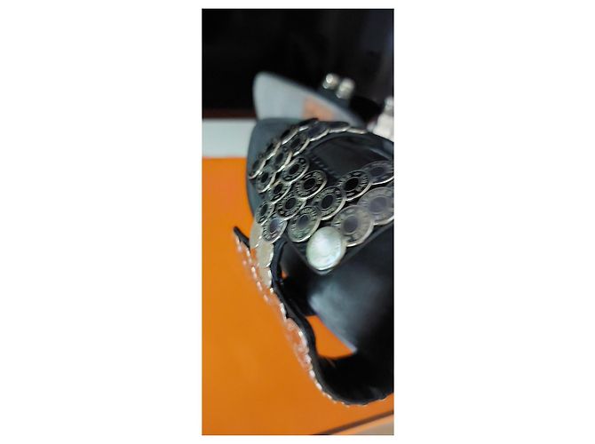 Hermès Edición limitada de Oran  Clavos de Silla Negro Hardware de plata - vista 17