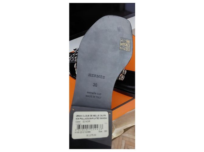 Hermès Edición limitada de Oran  Clavos de Silla Negro Hardware de plata - vista 18