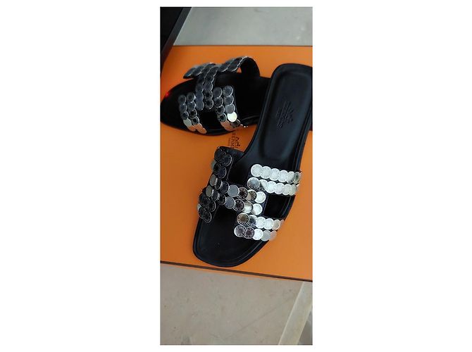 Hermès Edición limitada de Oran  Clavos de Silla Negro Hardware de plata - vista 19