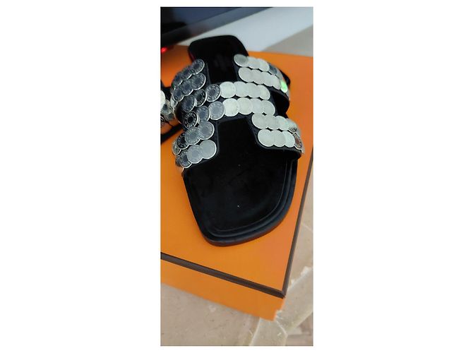 Hermès Edición limitada de Oran  Clavos de Silla Negro Hardware de plata - vista 6