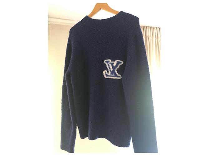 Louis Vuitton Pullover aus Wolle marineblau - Ansicht 2