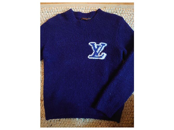 Louis Vuitton Pullover aus Wolle marineblau - Ansicht 6