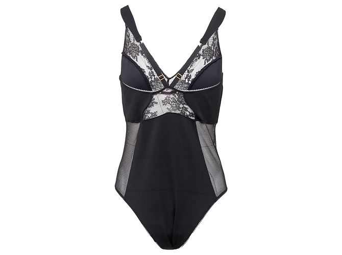Stella Mc Cartney Body de encaje y malla de Stella McCartney Negro - vista 2