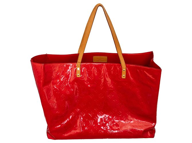 Borsa Louis Vuitton Vernis Reade GM con monogramma Rosso - vista 10