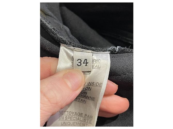 BALMAIN Hose T.FR 34 Leder Schwarz - Ansicht 5