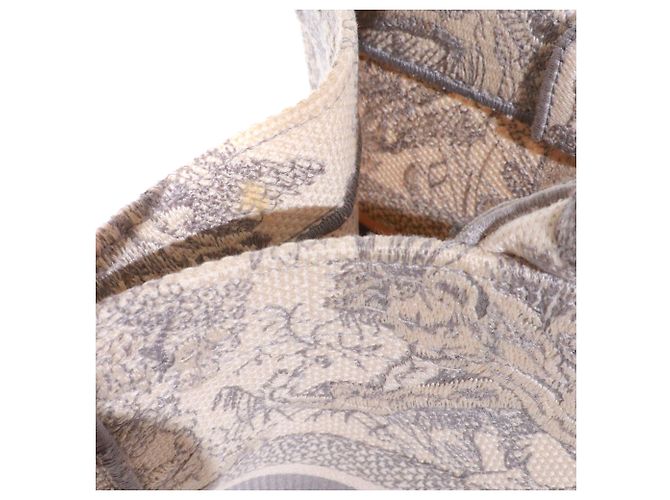DIOR - Dior Book Tote Medium Tasche aus grauem Toile de Jouy - Ansicht 11
