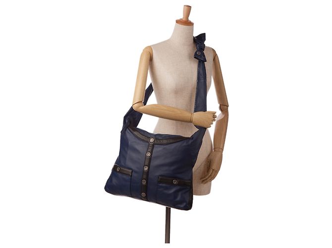 Girl Borsa a tracolla grande Chanel blu per bambina - vista 11