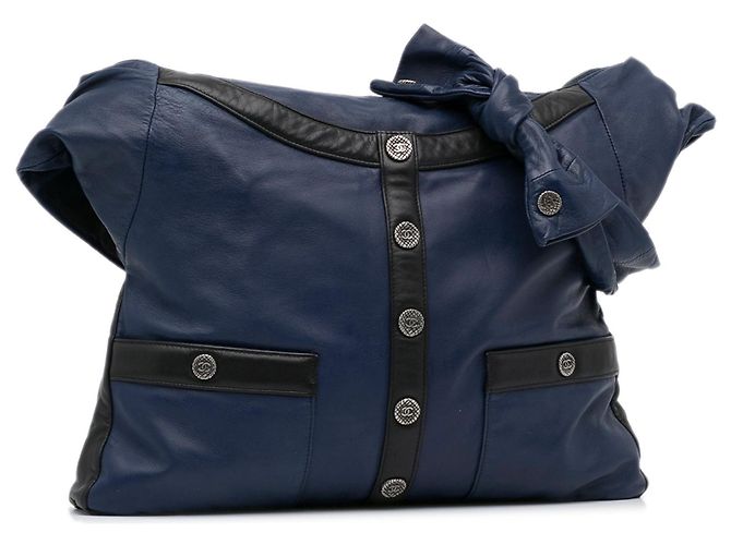 Girl Borsa a tracolla grande Chanel blu per bambina - vista 2