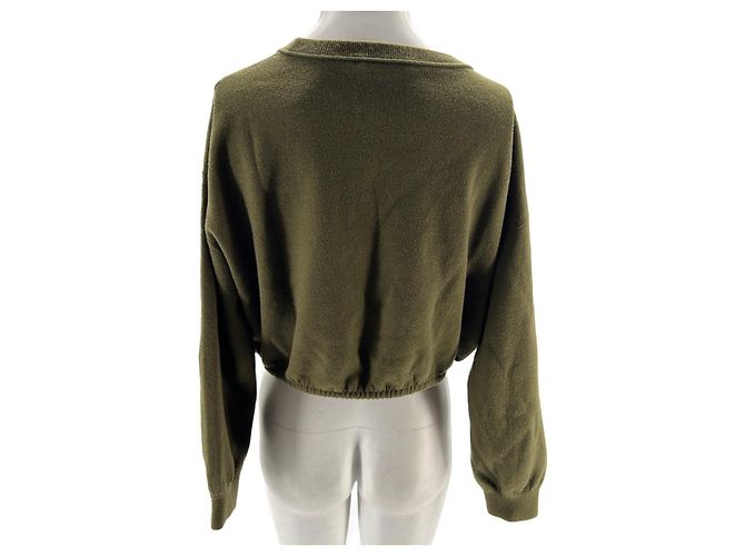 Autre Marque Alice & Olivia Strickwaren T.International S Wolle Khaki - Ansicht 2