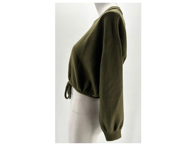 Autre Marque Alice & Olivia Strickwaren T.International S Wolle Khaki - Ansicht 3