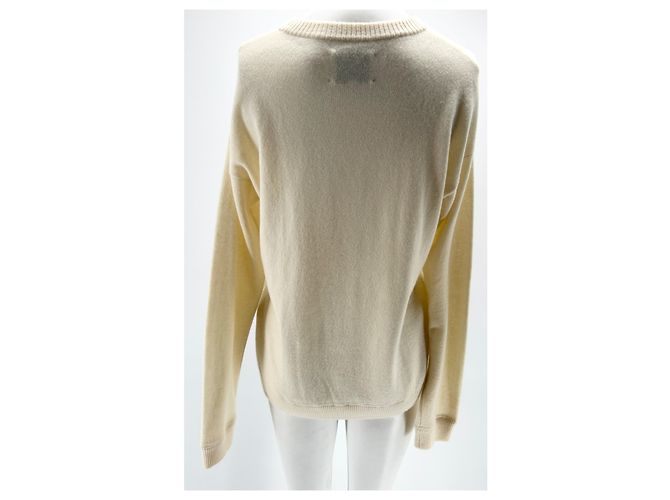 Autre Marque Nicht Signiert / Unsignierte Strickwaren T.International S Kaschmir Beige - Ansicht 2