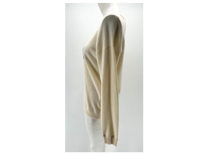 Autre Marque Nicht Signiert / Unsignierte Strickwaren T.International S Kaschmir Beige - Ansicht 4