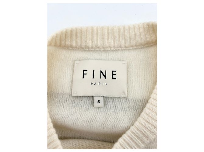 Autre Marque Nicht Signiert / Unsignierte Strickwaren T.International S Kaschmir Beige - Ansicht 5