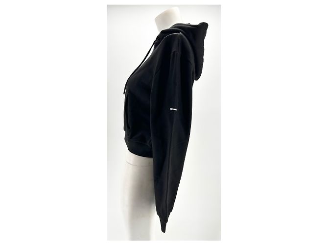 Autre Marque Unsignierte Strickwaren T.International S aus Baumwolle Schwarz - Ansicht 4
