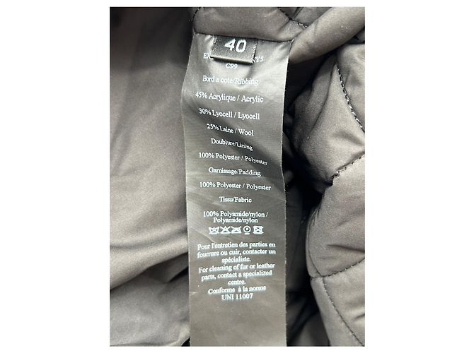 Yves Salomon Jacken T.FR 40 Polyester Schwarz - Ansicht 6
