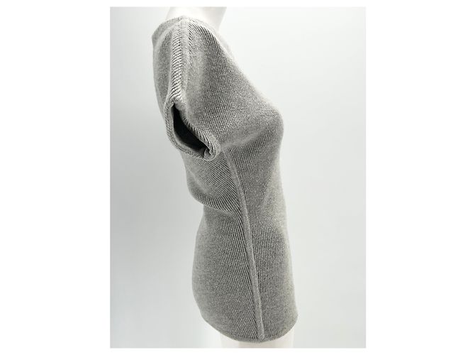 Bouchra Jarrar Strickwaren T.FR 42 Wolle Grau - Ansicht 3