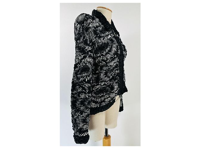 Giacca Blazer Joseph Ribkoff Nera Bianca Multicolore Nero Bianco - vista 3