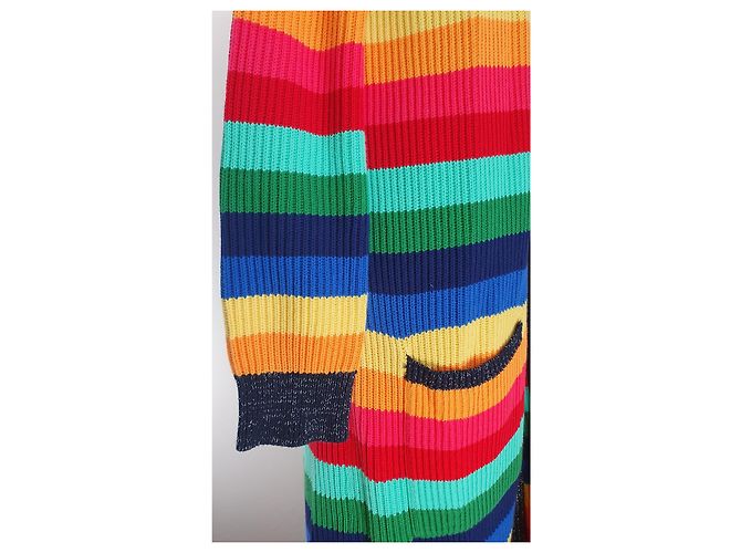 Autre Marque Cárdigan de algodón a rayas arcoíris Multicolor - vista 3