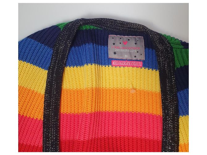 Autre Marque Cárdigan de algodón a rayas arcoíris Multicolor - vista 5
