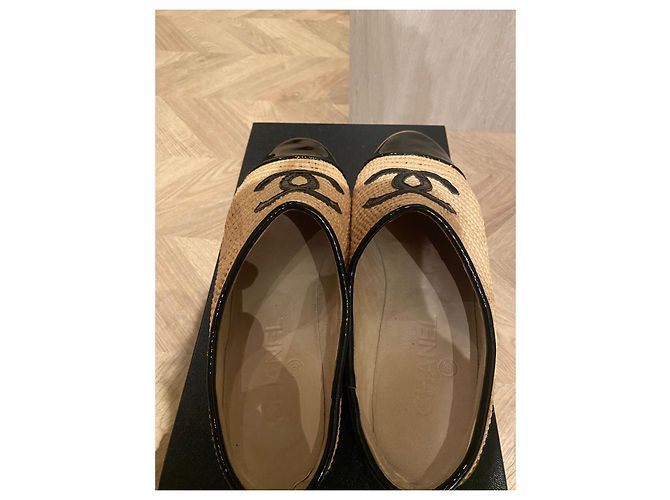 Cambon Chanel Zoccoli di rattan Beige - vista 4