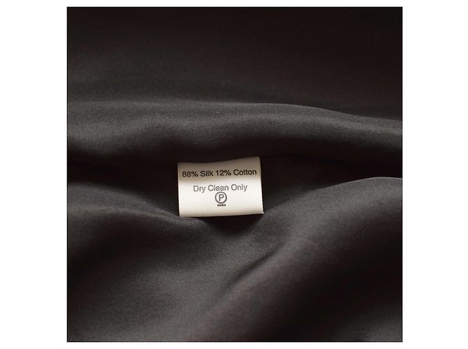 Vestido mini preto de seda e algodão Swiss Dot Temperley London - vista 4