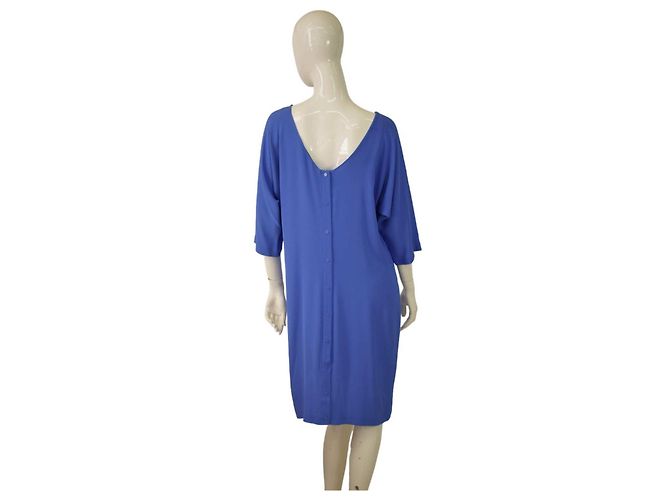 Diane Von Furstenberg Maja Two Blue Silk Dress - view 2
