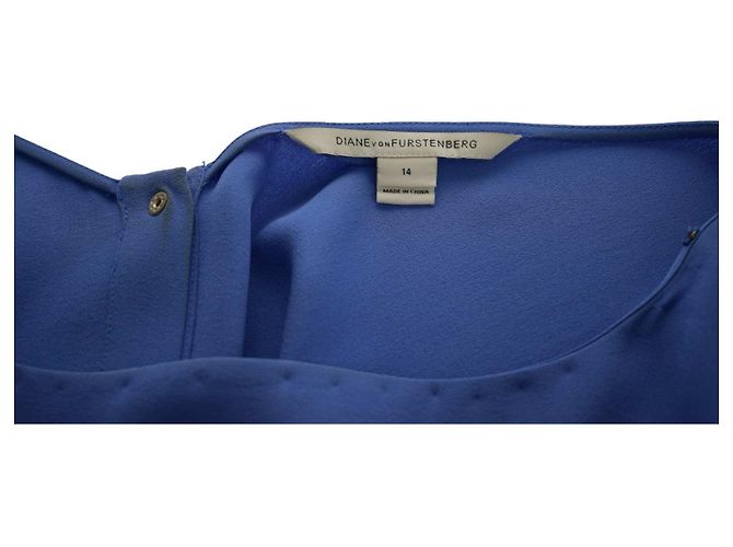 Diane Von Furstenberg Maja Two Blue Silk Dress - view 3