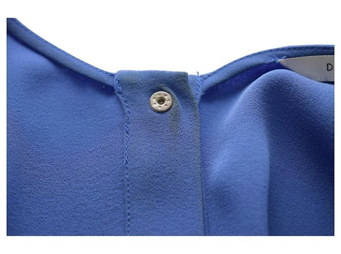 Diane Von Furstenberg Maja Two Blue Silk Dress - view 4