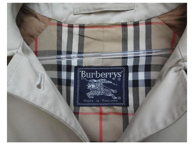 Impermeable Burberry Beige en Gabardina de Algodón - vista 4