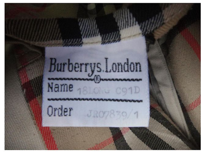 Impermeable Burberry Beige en Gabardina de Algodón - vista 5
