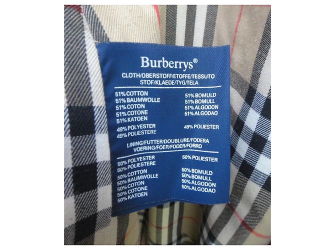 Impermeable Burberry Beige en Gabardina de Algodón - vista 6