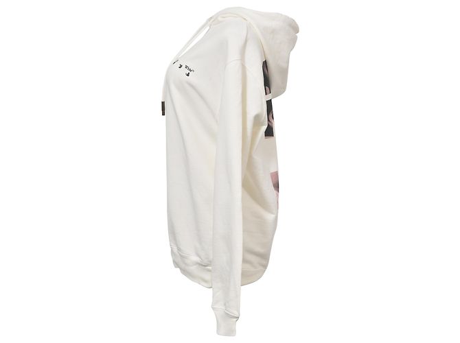 Off White Sudadera con capucha Liquid Arrows de algodón blanco roto - vista 2