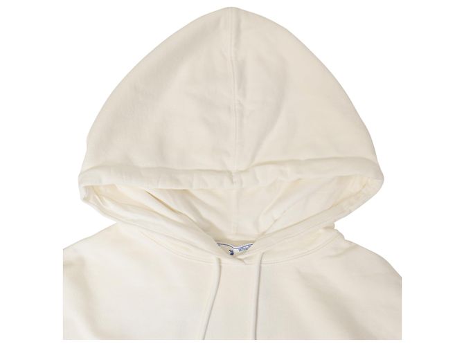 Off White Sudadera con capucha Liquid Arrows de algodón blanco roto - vista 4