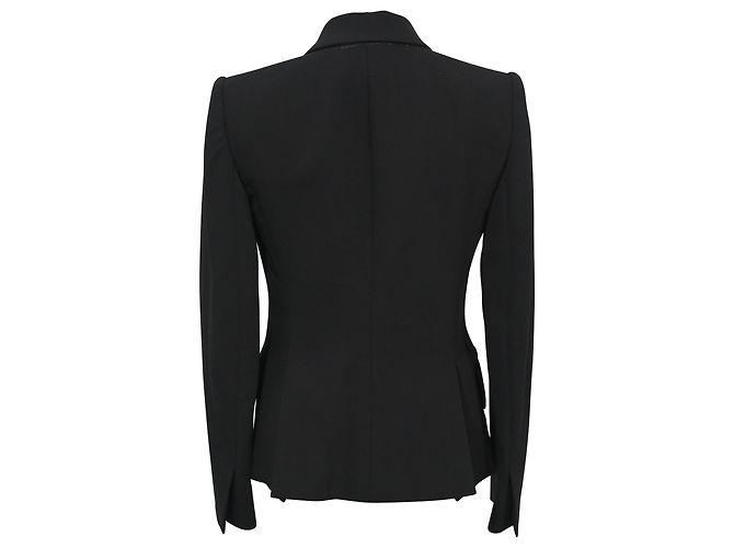 Blazer firmato Versace con petto foderato in lana nera Nero - vista 3