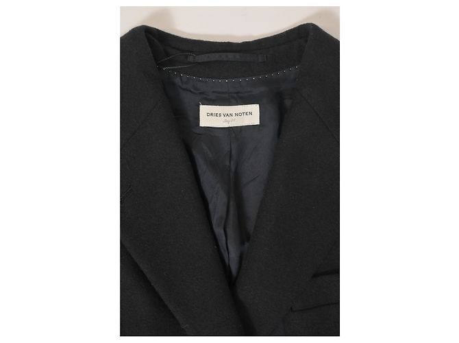 Dries Van Noten Blazer aus schwarzer Wolle - Ansicht 10