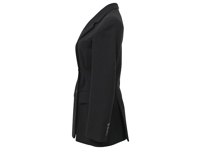 Dries Van Noten Blazer aus schwarzer Wolle - Ansicht 2