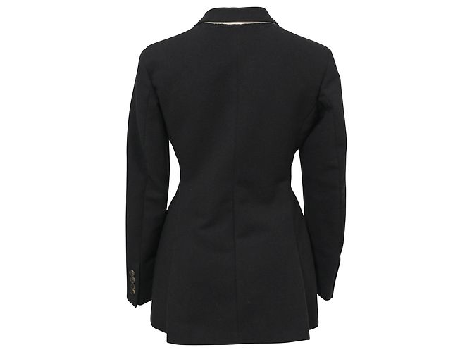 Dries Van Noten Blazer aus schwarzer Wolle - Ansicht 3