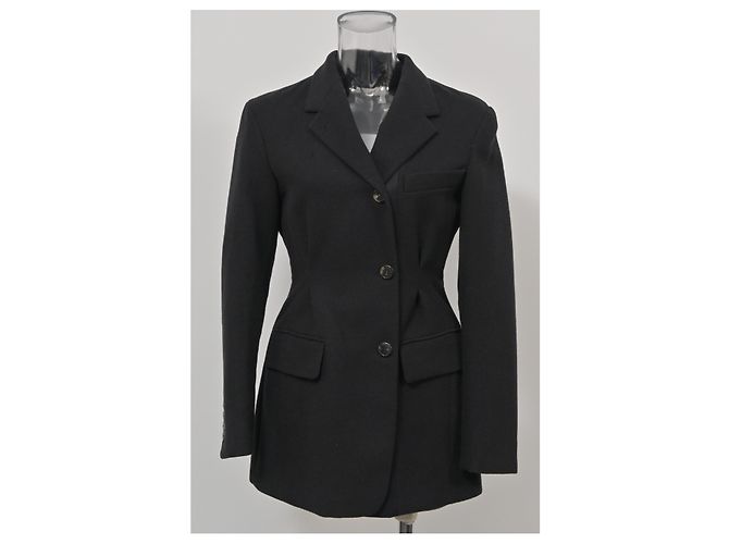 Dries Van Noten Blazer aus schwarzer Wolle - Ansicht 6