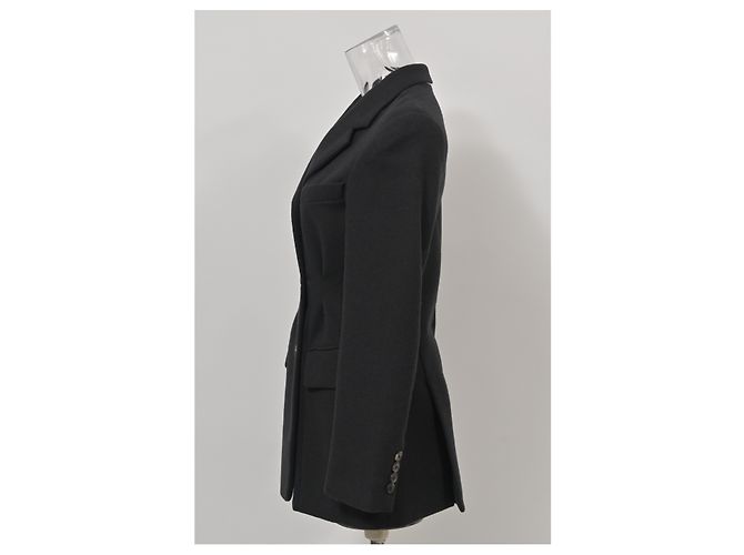 Dries Van Noten Blazer aus schwarzer Wolle - Ansicht 7