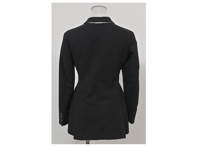 Dries Van Noten Blazer aus schwarzer Wolle - Ansicht 8
