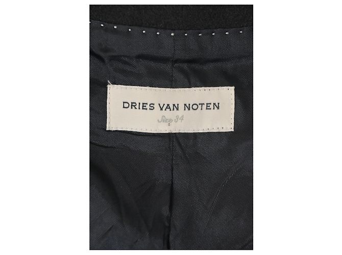 Dries Van Noten Blazer aus schwarzer Wolle - Ansicht 9