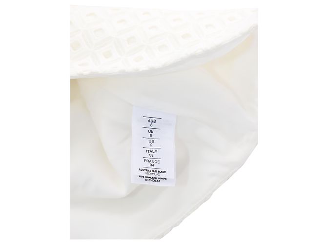 Nicholas Kirkwood Top con sobrefalda Nicholas de algodón blanco - vista 4